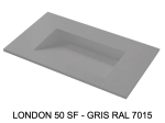 Plan vasque lavabo sur mesure : L 60 à 201 x P 40 à 51 cm, finition lisse mate, 10 couleurs au choix, Anti bactérien, résine Akrytan® teinté dans la masse, Livraison Offerte.